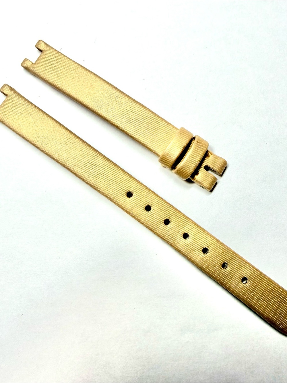 CARTIER 10/9mm Gold Leather Watch Strap Band